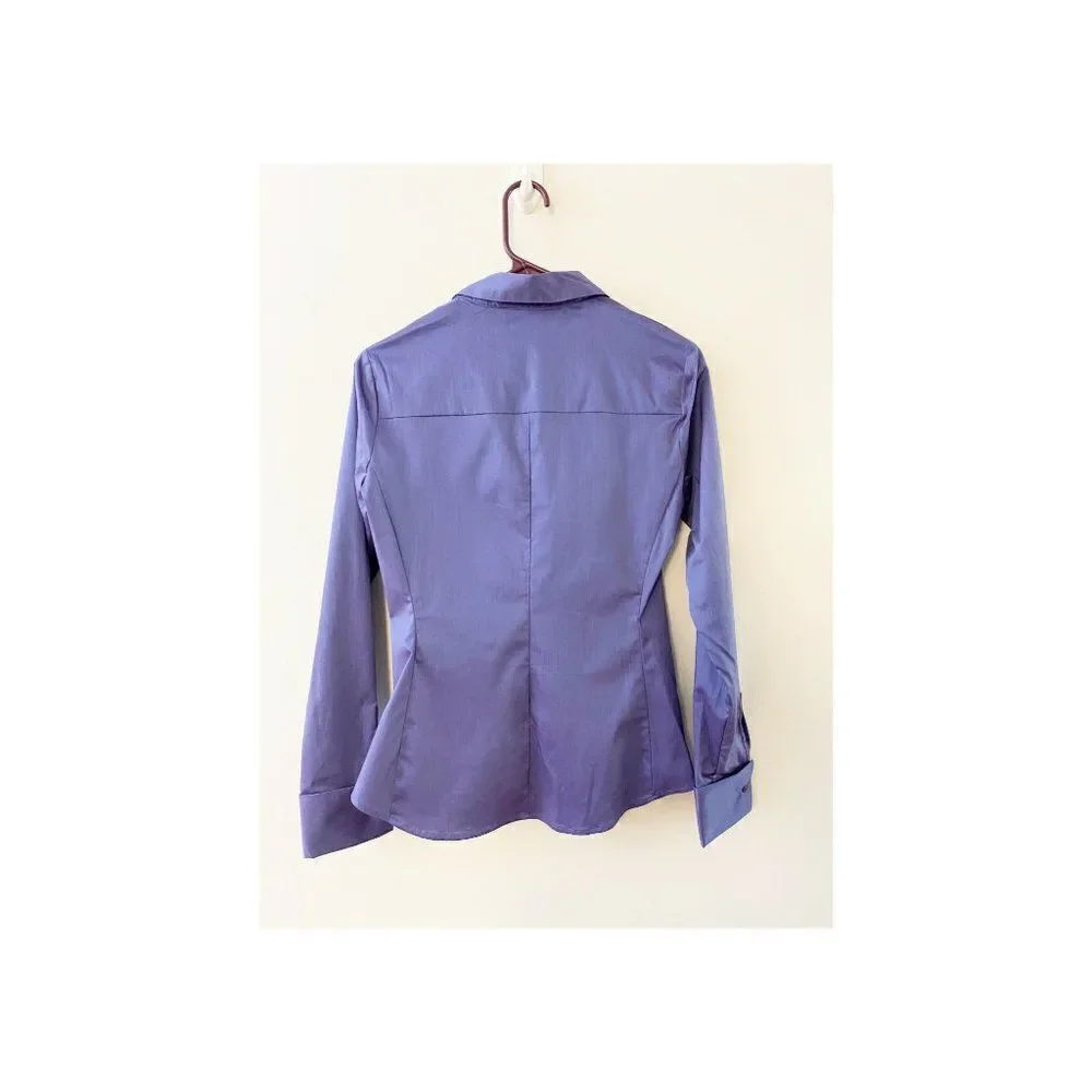 7th Ave Design Button Down Shirred Dress Shirt XS - Picture 2 of 6